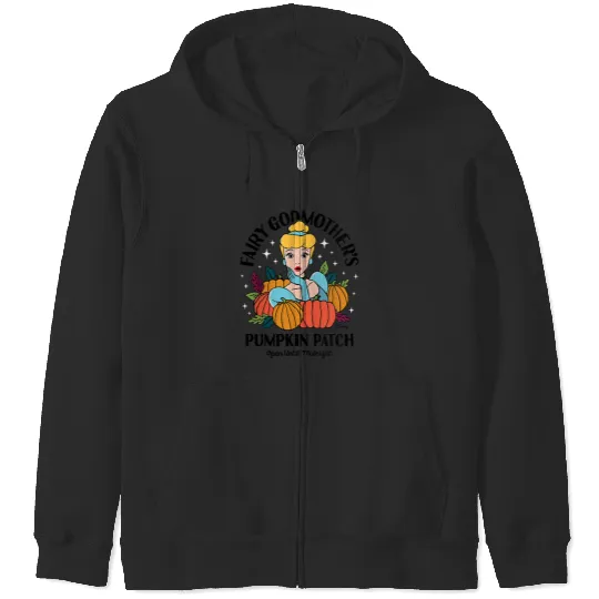 Disneyss Princess Cinde Fairy Godmother Pumpkin Patch Zip Hoodies