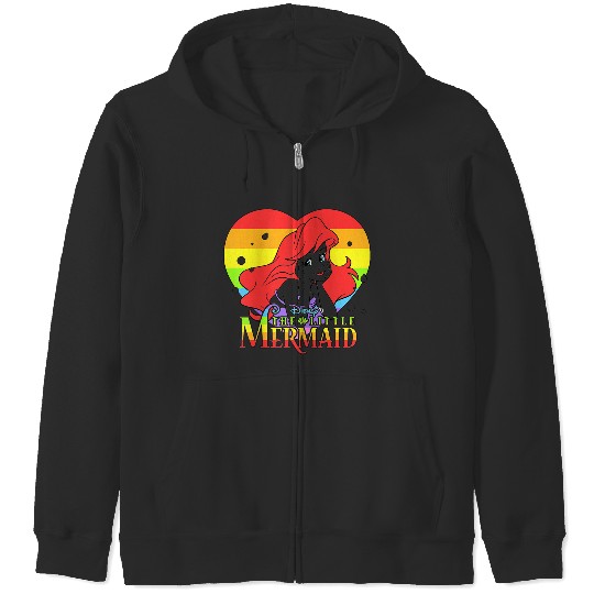 Discover Disneyss The Little Mermaid Ariel Rainbow Pride Heart Zip Hoodies