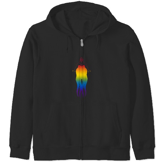 Disneyss Villains Rainbow Spectrum Ursula Zip Hoodies