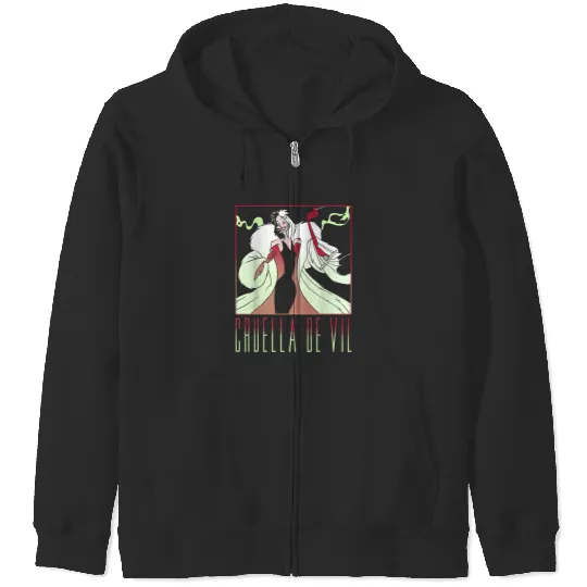 Discover Disney 101 Dalmatians Cruella De Vil Portrait Box Up Zip Hoodies