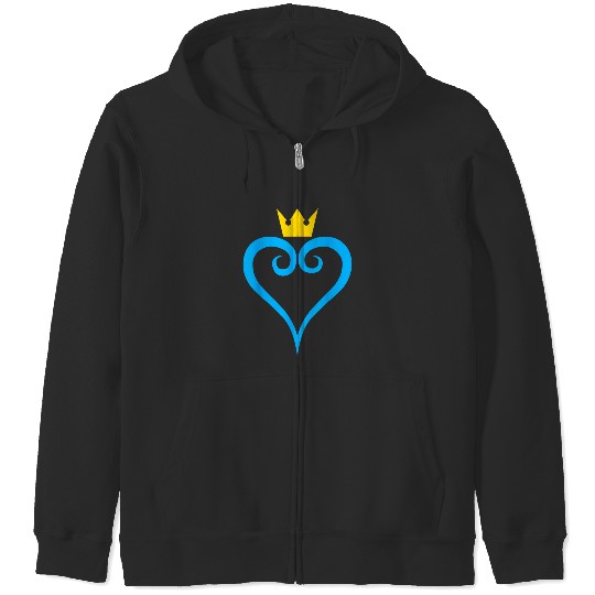 Discover Disney Kingdom Hearts Heart Symbol Zip Hoodies