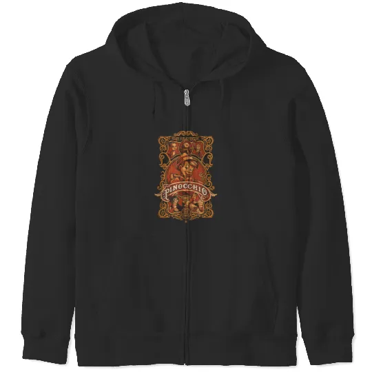 Disneys Pinocchio Ready For An Adventure Zip Hoodies