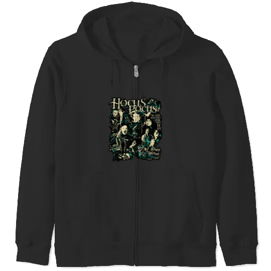 Retro Hocus Pocus  Zip Hoodies, Sanderson Sisters Disney Witches Zip Hoodies, Vintage Spooky Vibes Zip Hoodies