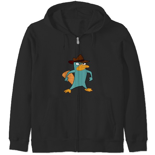 Disney Phineas And Ferb Perry The Platypus Brave Stance Zip Hoodies