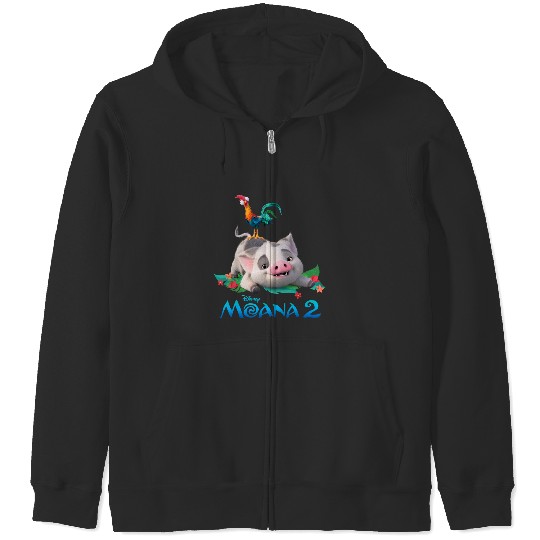Discover Disney Moana 2 Pua and Heihei with  Movie Logo Zip Hoodies