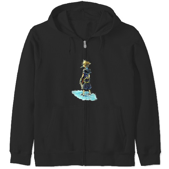 Disney Kingdom Hearts Sora Sea Salt Ice Cream Sketch Zip Hoodies