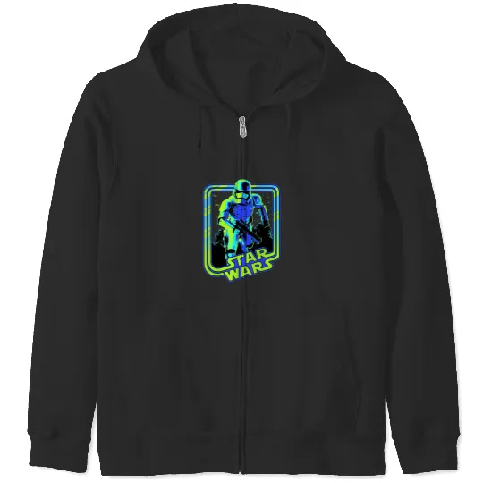 Star Wars Stormtrooper Glow Neon Disney Zip Hoodies