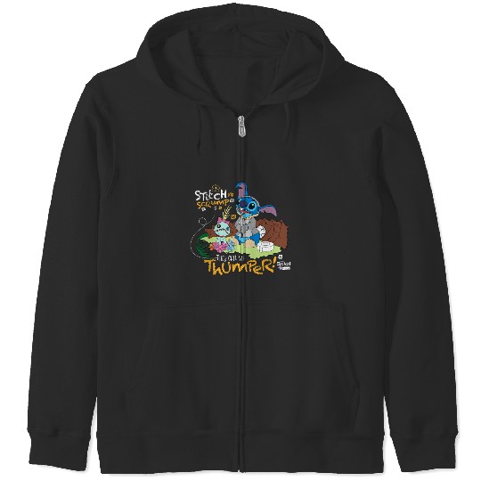 Disney 100 Stitch in Costume Bambi They Call Me Thumper Zip Hoodies