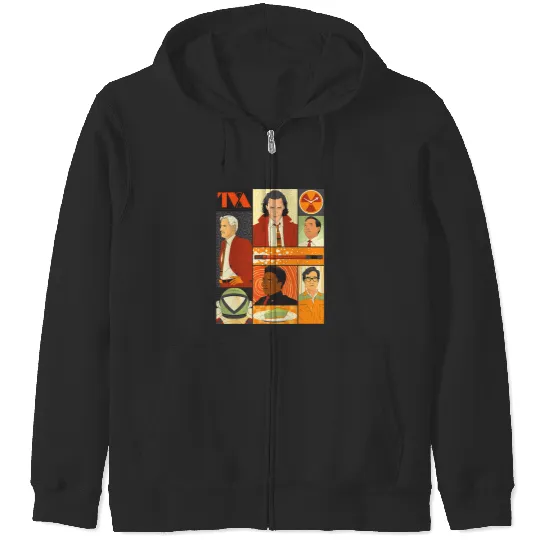 Marvel Studios Loki Season 2 Faces of the TVA & Pie Disney+ Zip Hoodies