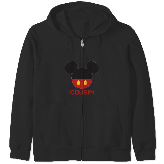 Disney Mickey Mouse Red Shorts Icon Cousin Family Zip Hoodies