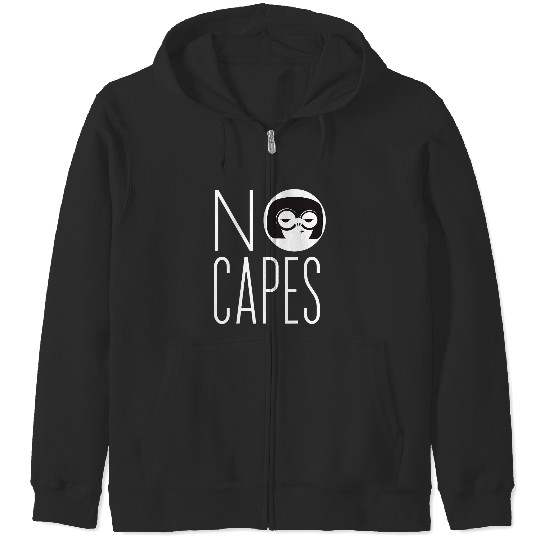 Disney Pixar The Incredibles 2 Edna Mode No Capes Logo Zip Hoodies