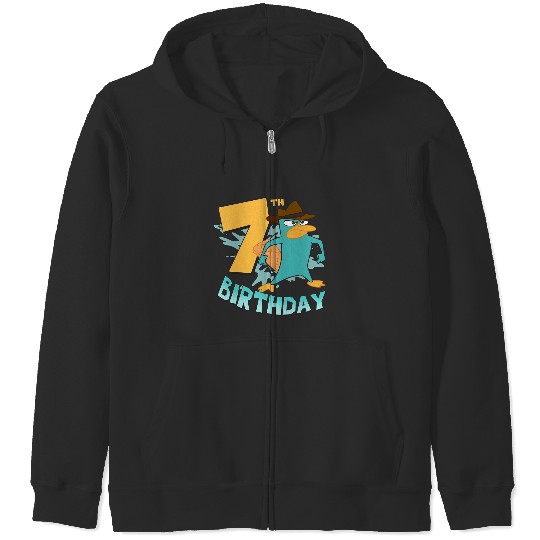 Disney Phineas and Ferb 7th Birthday Perry The Platypus Zip Hoodies