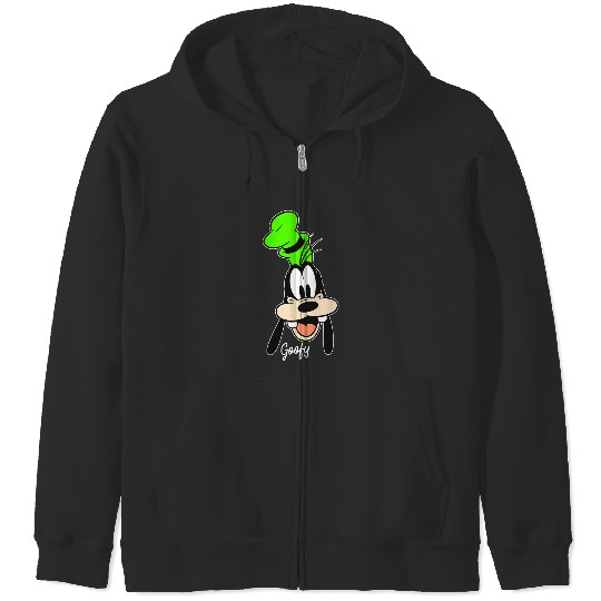 Disney Mickey And Friends Goofy Big Face Portrait Zip Hoodies