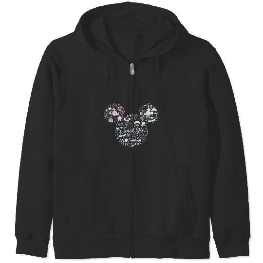Disney I Said Yes Engagement Proposal Mickey Head Icon Zip Hoodies