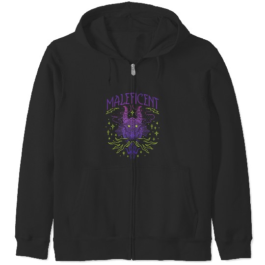 Disney Villains Maleficent Dragon Line Design Zip Hoodies