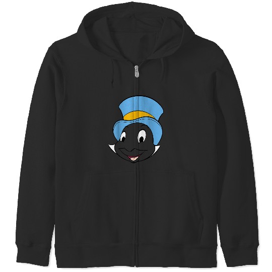 Disneyss Pinocchio Jiminy Cricket Big Faces Zip Hoodies