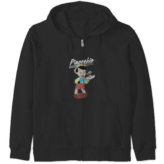 Disneyss Pinocchio And Jiminy Cricket Zip Hoodies