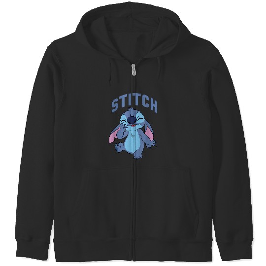 Discover Disney Lilo Stitch Cute Laughing Stitch Portrait Zip Hoodies