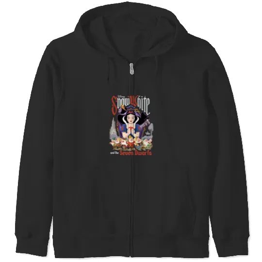 Retro Disney Snow White And The Seven Dwarfs Zip Hoodies, Disney Snow White Zip Hoodies