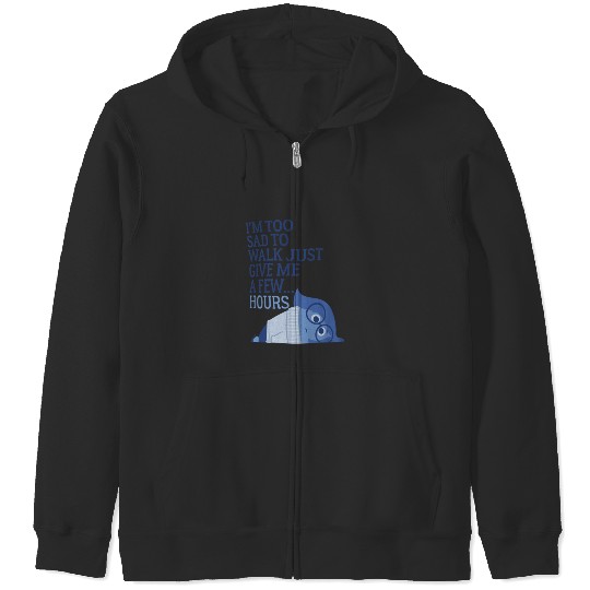 Disney Pixar Inside Out Im Too Sad To Walk Emoti Zip Hoodies