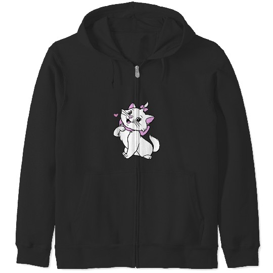 Disney The Aristocats Happy Adorable Marie Chest Zip Hoodies