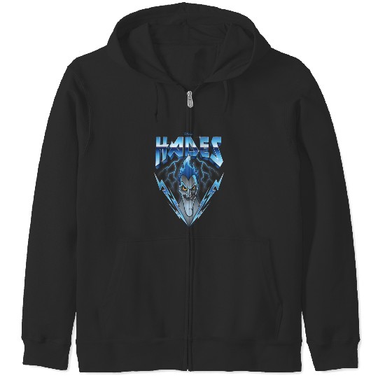 Disney Villains Hades Blue Lightning Rock N Roll Zip Hoodies