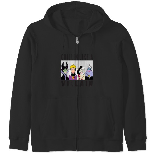 Disney Villain Gang Ursula,Evil Queen,Cruella,Maleficent T-Shirt Zip Hoodies