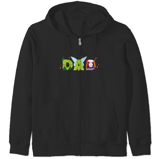 Disney Peter Pan Tinker Bell Fathers Day Birthday Best Dad Zip Hoodies