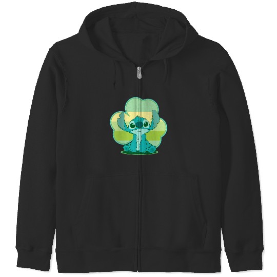 Disney Lilo & Stitch St. Patrick Day Stitch Clover Premium T-Shirt Zip Hoodies