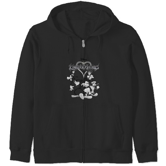 Disney Kingdom Hearts B W Sora Disney Crew Zip Hoodies
