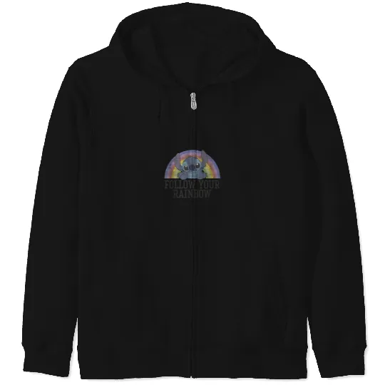 Disney Lilo & Stitch Follow Your Rainbow Tank Top Zip Hoodies
