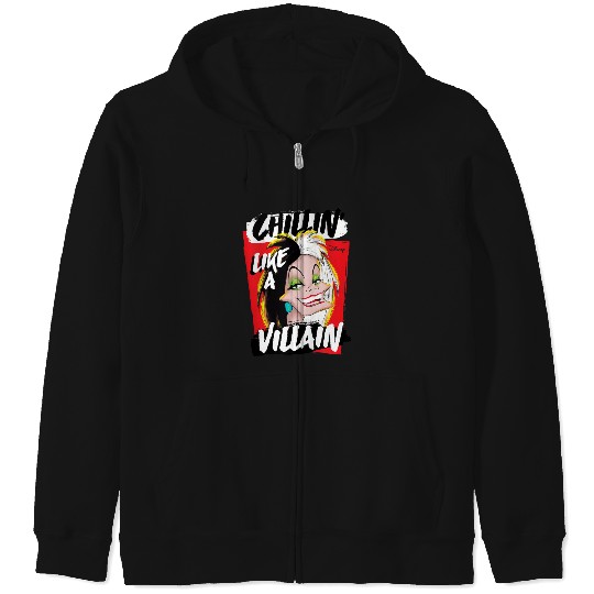 Disney Villains Cruella Chillin Like A Villain Zip Hoodies