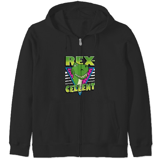 Disneyss Pixars Toy Story 4 Retro Rex cellent Portrait Zip Hoodies