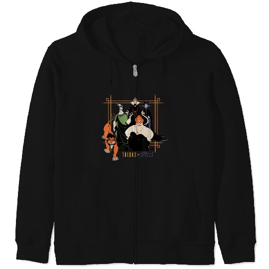 Disney Villains Spooky Squad Tricks And Spells Halloween 2024 Zip Hoodies