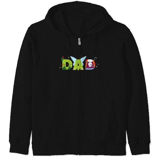 Disneyss Peter Pan Tinker Bell Fathers Day Birthday Best Dad Zip Hoodies