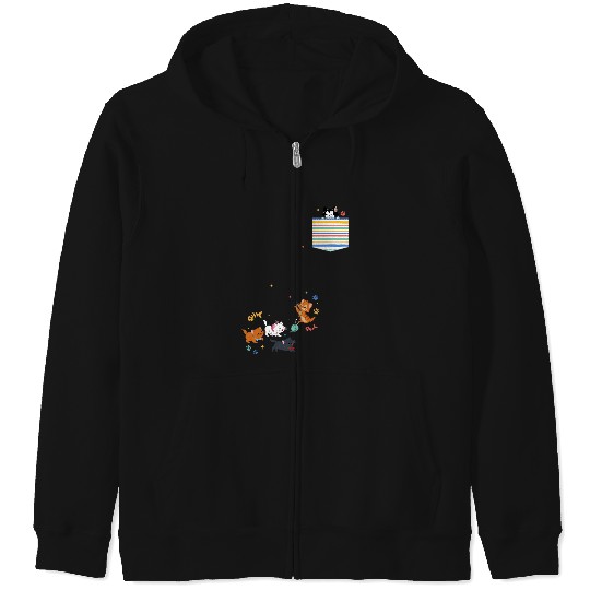 Disney The Aristocats Movie Kittens Pocket Zip Hoodies