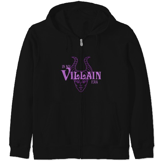 Disney Villains In My Villain Era Maleficent Text Logo Zip Hoodies