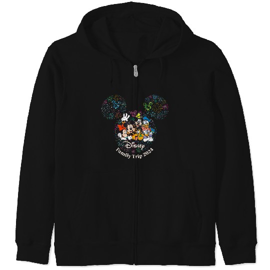 Disney Mickey Friends Fireworks Vacation Family Trip 2024 Zip Hoodies