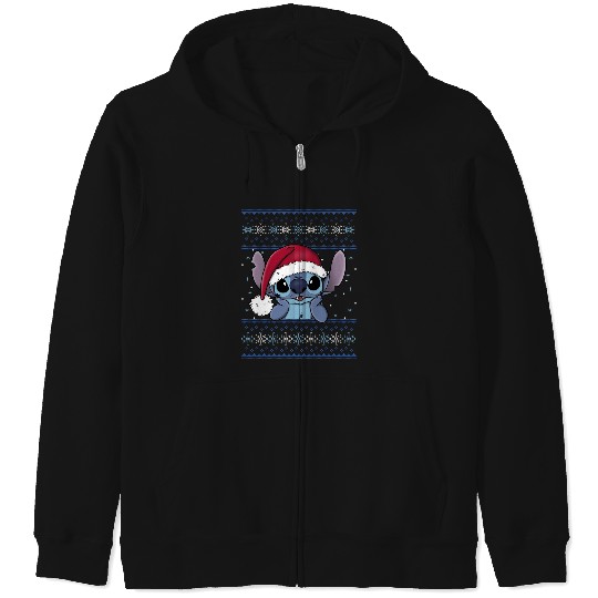 Disney Lilo Stitch Christmas Stitch Ugly Style Merry Christmas 2024 Zip Hoodies