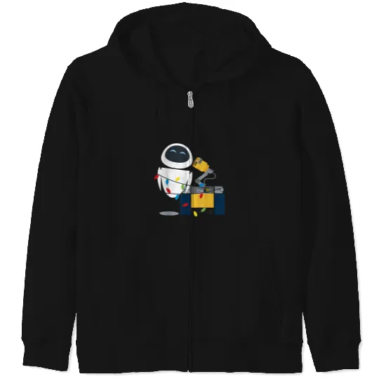 Disney Pixar Wall-E Eve Christmas Light Wrap Graphic Zip Hoodies