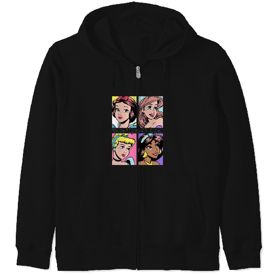 Disney Princess Once Upon A Time... Pop Art Portraits Zip Hoodies