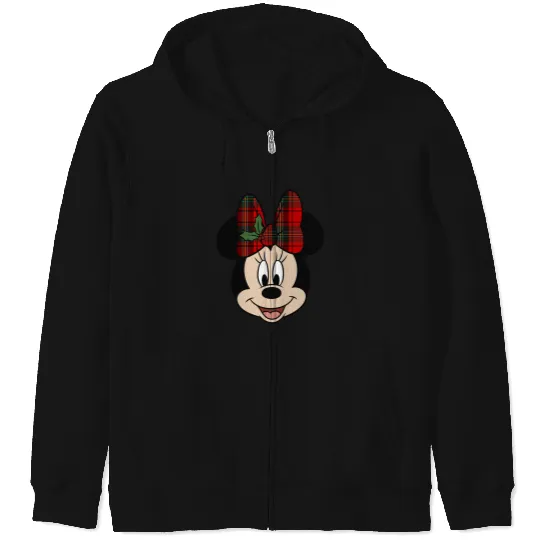 Disney Mickey And Friends Christmas Minnie Mistletoe Bow Merry Christmas 2024 Zip Hoodies
