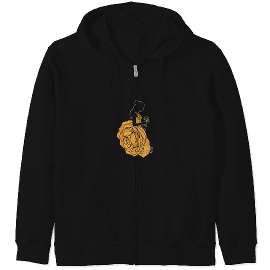 Disney Beauty The Beast Belle A Rose Dress Graph Zip Hoodies