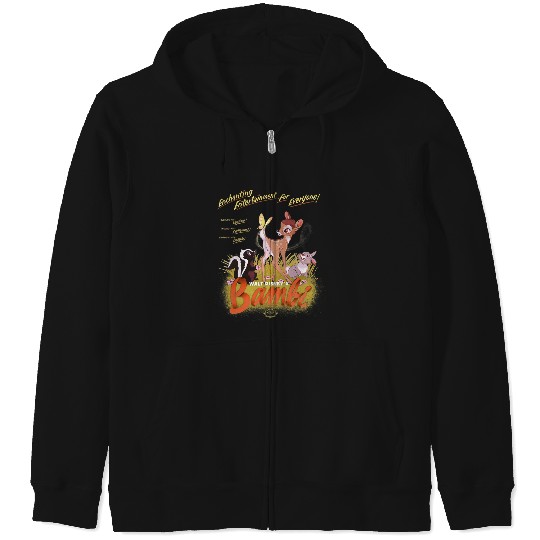 Disney Bambi Enchanting Entertainment For Everyone Retro Zip Hoodies