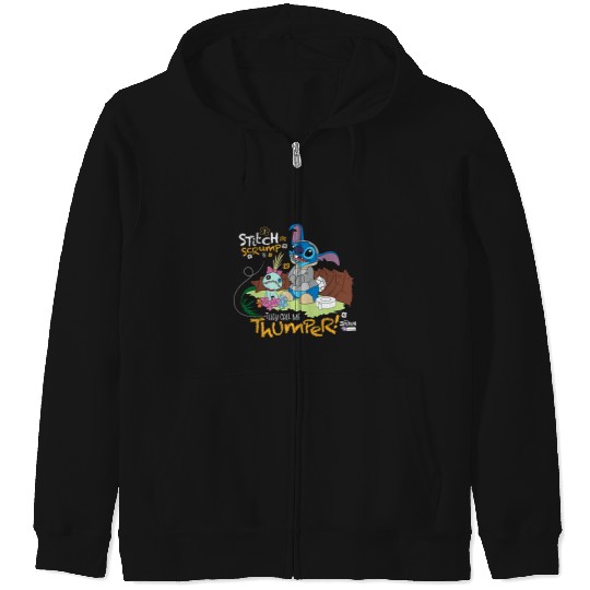Disney 100 Stitch in Costume Bambi They Call Me Thumper Zip Hoodies