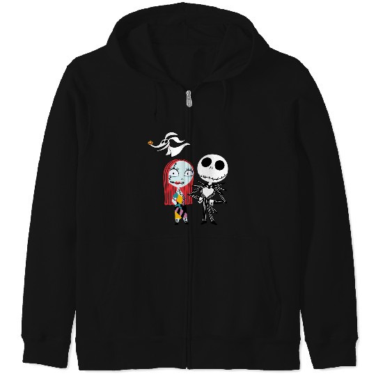Disney Nightmare Before Christmas Dark Jack Sally Merry Christmas 2024 Zip Hoodies