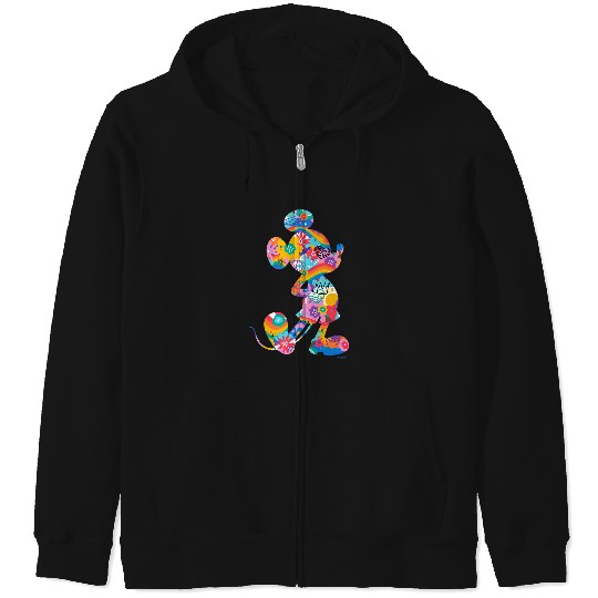 Disney Mickey Mouse Pride Pose Rainbow Icon Fill Doodles Zip Hoodies