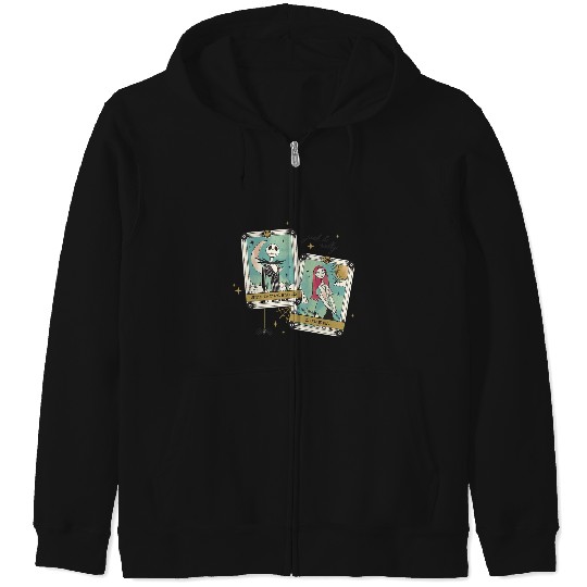 Disney The Nightmare Before Christmas Jack And Sally Tarot Zip Hoodies