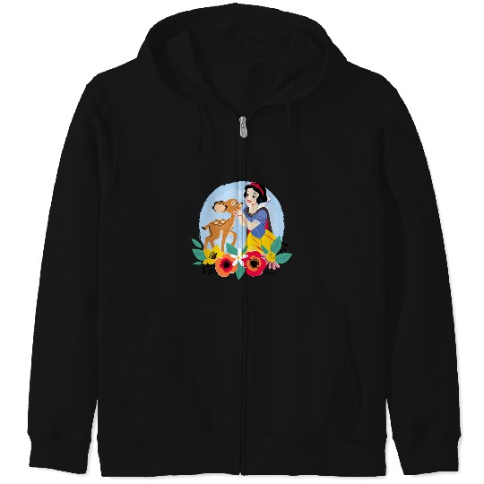 Disney Princess - Floral Snow White Deer Zip Hoodies