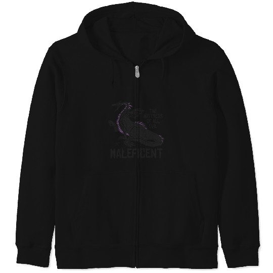 Disney Villains Maleficent Mistress Of Evil Dragon Print Zip Hoodies